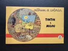 Tintin Album à colorier n°2 1955 vierge état quasi neuf exceptionnel à voir