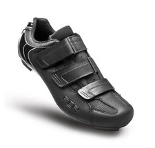 Paire chaussures pour vélo route flr pro f35 t42 noir 3 bandes auto agrippantes