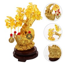 Ornement d'arbre de l'argent Desktop Bureau de Feng Shui Bonsai décoration