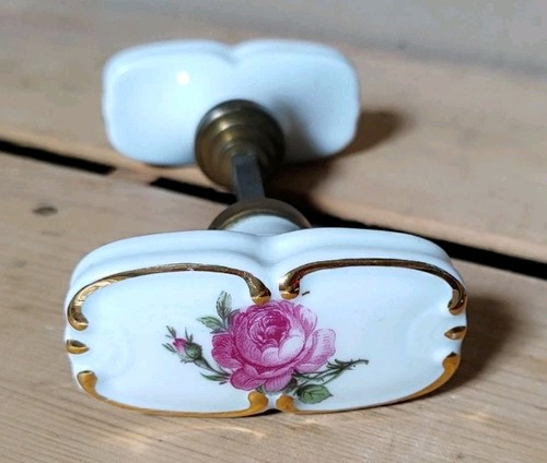 Paire poignée porcelaine - paire,