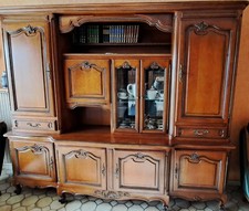 Buffet vaisselier en merisier style régence Louis XV - Fabrication française