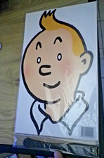 Tintin masque carton  à tenir main - moulinsart - hergé