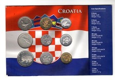 SET  9 COINS PIECES Croatie