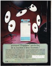 PUBLICITE ADVERTISING   1966   FRIGIDAIRE  machine à laver ECOMATIC
