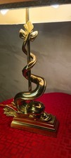 lampe bronze dauphin poseidon