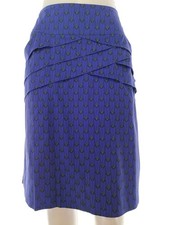 ✨ SKUNKFUNK Jupe trapèze pour Femmes Logo Bleu 42 Coton ✨