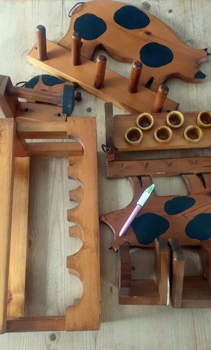 Lot objets bois - lot, d'objets