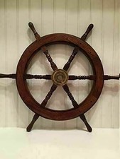 Poignée volant bateau bois - volant, en