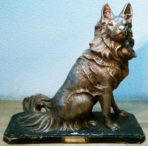 Rouff sculpture chien - chien, en