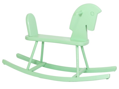 Cheval bascule bois menthe - bascule,