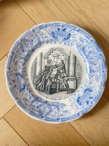 Assiette parlante faience - assiette, en