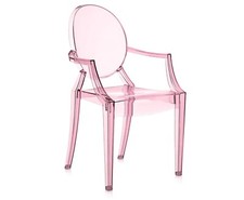 Kartell Lou Fantôme Loulou Chaise Transparent Rose Pour Enfants Original Neuf