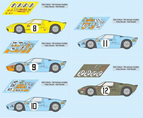 Décal ford gt40 - décal, mans