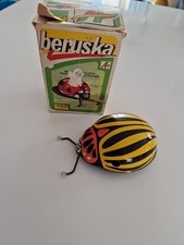 JOUET ANCIEN TOLE AUTOMATE A CLÉ SCARABÉE BOITE MADE IN CZECHOSLOVAKIA