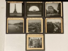 LANTERNE MAGIQUE 7 plaques FRANCE Paris BLEGIQUE  Bruxelles Projection Molteni