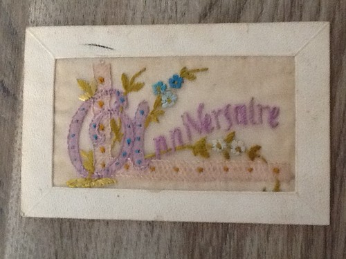 Carte brodee anniversaire - brodee,