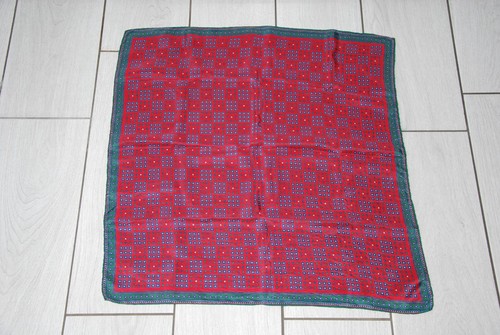 Foulard carré soie vintage - en,