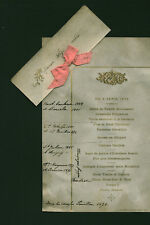 Menu ancien du 4 Avril 1893