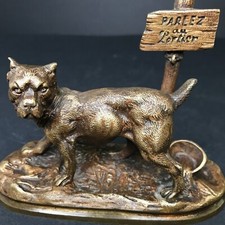 Chien garde bronze - chien,
