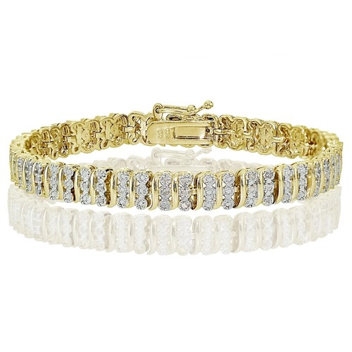Bracelet tennis laiton - bracelet, en