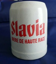 Chope en grés Slavia Bière