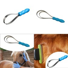 Brosse à cheval durable pour éliminer les poils d'animaux, idéale pour