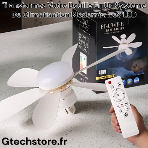 Ventilateur lumière led - ventilateur, À