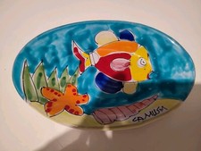 Vintage La Musa Vide Poche - Plat Mural La Musa Peint à la Main