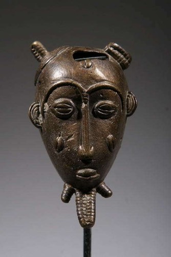 Art africain tête baoulé - africain, en