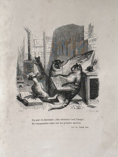 Gravure fables florian - fables, de