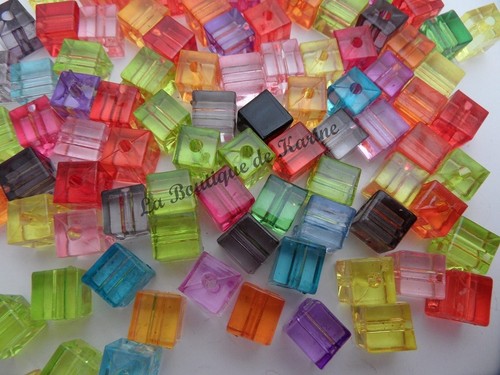 Lot perles acrylique - 30,
