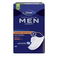 TENA Men Niveau 3 - Pack de 16x Protection hygiénique absorbante homme - T 46-56