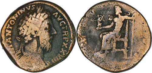 Rome sesterce marc aurele - marc,