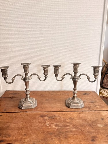 Ancien paire candélabre art - ancien,
