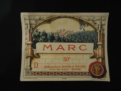 Etiquette ancienne marc - ancienne, 50°