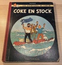 Vds BD Tintin, Coke en stock, EO, 1958, B24. Hergé