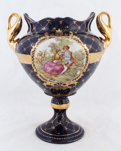Sevres style porcelain cobalt - style,