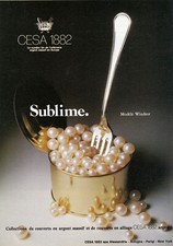 "COUVERTS CESA 1882" Annonce originale entoilée  années 80   26x34cm 