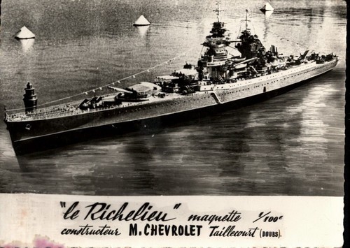 Cpa richelieu maquette - le,