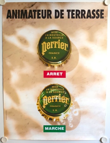 Affiche publicité perrier - affiche,