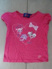T-shirt rose fuchsia manches
