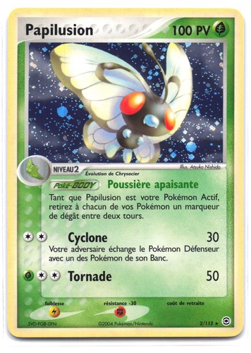 Carte pokémon papilusion - carte,