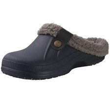 Clogs Hiver Homme Femme Fourrés Chauds Sabots Jardin Pantoufles Léger EVA