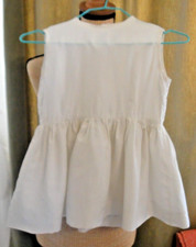 Robe enfant tissus blanc brillant  mariage baptème  fêtes