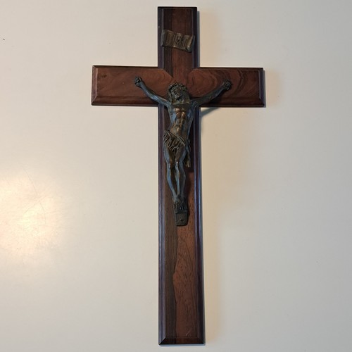 Crucifix ancien bois christ - ancien,