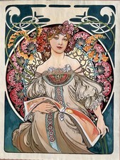 One of the Beautiful Paintings. Gouache. Alphons Mucha.