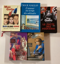 5 livres Max GALLO Bleu blanc
