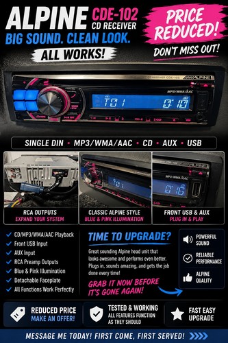 Alpine cde 102 player usb - cde-102, player/usb