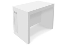  Table console extensible (jusqu'à 12 places) Blanc laqué état neuf 
