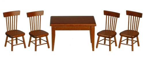Poupées maison noyer table - poupées, &